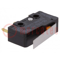 Microswitch SNAP ACTION; 0.1A/125VAC; 0.1A/30VDC; with lever