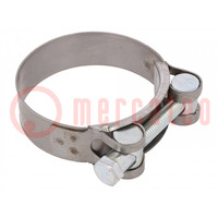 T-bolt clamp; W: 22mm; Clamping: 60÷63mm; chrome steel AISI 430; S