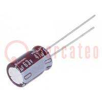 Kondensator: elektrolytisch; low ESR; THT; 47uF; 63VDC; Ø8x11,5mm
