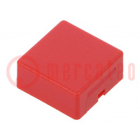 Button; AML series; 15x15mm; square; red; AML