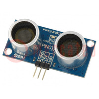 Sensor: distance; ultrasonic; 4.5÷6VDC; 0.02÷3m; 40kHz