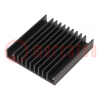 Heatsink: extruded; grilled; TO218,TO220; black; L: 61mm; W: 57.9mm