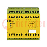 Module: safety relay; PNOZ 1; 24VAC; OUT: 4; for DIN rail mounting