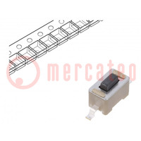 Microswitch TACT; SPST-NO; Pos: 2; 0.05A/12VDC; SMT; 1.77N; 4.3mm