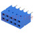 Socket; PCB to PCB; female; Dubox®; 2.54mm; PIN: 10; THT; 2A; blue