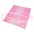 Beschermende zak; ESD; 579x745x196mm; polyethyleen; rosé; <100GΩ