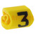 Markeringen; Aanduiding: 3; 1÷3mm; PVC; geel; -65÷105°C; doorsteek
