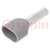 Tip: bootlace ferrule; insulated,double; 4mm2; 12mm; tinned; grey