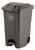 Mobiler Abfallbehälter , 70 Liter , BxTxH 560x575x780 mm , mit Pedal , Korpus grau , Deckel grau