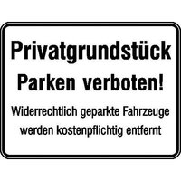 Parken verboten Widerrechtlich geparkte Fahrzeuge werden..Hinweisschild,33x25 cm
