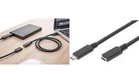 DIGITUS USB 2.0 Verlängerungskabel, schwarz, 1,5 m (11008205)