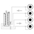 Scart-Adapterkabel Videokabel Scartstecker 21-polig > 4 Cinchstecker (Audio) - 2 m - schwarz