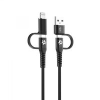 CELLY CABLE A+C A C+LIGHT 2M BK