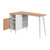 Werkpost Nook met opberging eik/wit