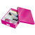 Organisationsbox Click & Store WOW, Mittel, Graukarton, pink