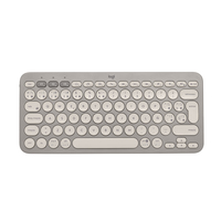 Logitech K380 Tastatur Bluetooth QWERTY Spanisch Grau, Sand