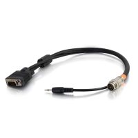 C2G 60048 video cable adapter 0.457 m VGA (D-Sub) + 3.5mm Black