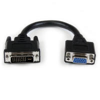 StarTech.com DVIVGAMF8IN adapter kablowy 0,203 m DVI-I VGA Czarny
