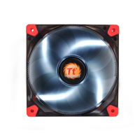 Thermaltake Luna 12 LED White Carcasa del ordenador Ventilador 12 cm Negro, Rojo, Transparente