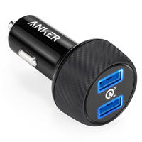Anker PowerDrive Speed Telefono cellulare, Smartphone, Tablet Nero Accendisigari Esterno