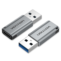 Vention CDPH0 zmieniacz płci / kabli USB A USB C Szary