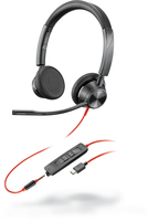 POLY Blackwire 3325 Zestaw słuchawkowy Przewodowa Opaska na głowę Biuro/centrum telefoniczne USB Type-C Czarny, Czerwony