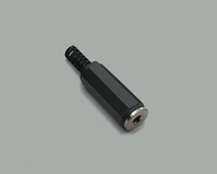 BKL Electronic 1108002 wtyczka 2.5mm Czarny, Metaliczny