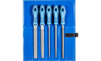 PFERD Machinist's file set WR 5-piece in plastic pouch 200 mm cut 2 general for roughing and finishing
