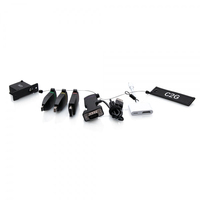 C2G Aufrollbare Tischboxhalterung 4K HDMI® Adapterring mit farbcodiertem Mini DisplayPort™, DisplayPort, USB-C®, Lightning und VGA