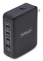 StarTech.com 140W USB-C Wandlader, 3x USB-C/1x USB-A, APFC, PD 3.1 Internationale GaN Power Adapter voor MacBook/Dell XPS/Inspiron