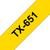 Brother TX-651 taśmy do etykietowania Czarny na żółtym