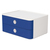 HAN 1120-14 organizador para cajón de escritorio Acrilonitrilo butadieno estireno (ABS) Azul, Blanco