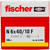 Fischer 513840 schroefanker & muurplug 100 stuk(s) Schroef- & muurplugset 40 mm