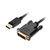 Siig CB-DP1V12-S1 video cable adapter 1.8 m DisplayPort DVI-D Black