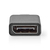 Nedis CCGP64350GY changeur de genre de câble USB C DisplayPort Noir