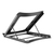 Manhattan Laptop and Tablet Stand, Adjustable (5 positions), Suitable for all tablets and laptops up to 15.6", Portable and Lightweight, Steel, Black, Lifetime Warranty