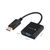 Techly ICOC DSP-V-001 Videokabel-Adapter 0,15 m DisplayPort 20-pin VGA Schwarz