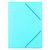Teczka z gumką DONAU, preszpan, A4, 390gsm, 3-skrz., jasnoniebieska