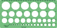 Linex Kreis-Schablone 1-35 mm grün 116S