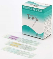 TeWa Akupunkturnadeln PB2015-Type, 0,20 x 15 mm, beschichtet mit Kunststoffgriff, 100 Stück