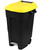 Pedal Operated Wheeled Litter Bin - 120 Litre - Yellow Lid