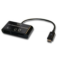 Cable adaptador micro-USB OTG con lector de tarjetas