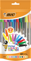 Kugelschreiber BIC® Cristal® Multicolor, 0,6 mm, sortiert, Beutel à 20 Stück
