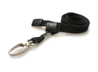 Anwendungsbild - 10mm rPET Lanyards w Metal Lobster Clip - Pack of 100 / schwarz