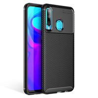 NALIA Case compatible with Huawei P30 Lite, Carbon Look Ultra-Thin Mobile Silicone Protective Cover Rugged Rubber Gel Soft Skin, Slim Shockproof Bumper Shell Smart-Phone Protect...