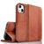 NALIA Genuine Leather Flipcase compatible with iPhone 15 Case, Handmade 100% Cowhide Leather RFID Protection Cover, Stand Function Card Slots, Premium Shockproof Wallet Flip-Boo...