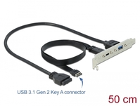 USB 3.1 Slotblech mit 1 x USB Type-C™ und 1 x USB Typ-A Port, Delock® [89934]