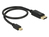 Kabel Mini Displayport 1.2 Stecker an Displayport Stecker 4K, schwarz, 0,5m, Delock® [83984]