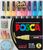 Marker UNI POSCA PC-3M, 0,9-1,3, sortiert, 8er Set Pastell