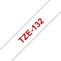 Tape Red on Clear 12mm, Laminated tape 12mm, Red on ,